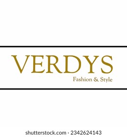 The logo says VERDYS with elegant and simple colors and writing