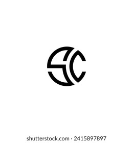 Logo SC Initial SC Vektorgrafik-Design