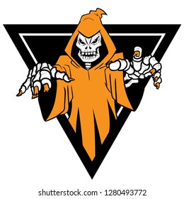 Logo of a scary skeleton