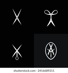 logo of scissors vector illustration