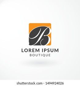 Logo with Script B Letter