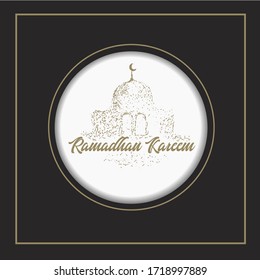  Logo-Skript für Ramadhan Kareem Grußkarte. Islamische Kunst für den Gruß von Rmadan.