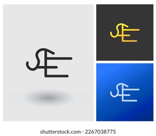 Logo SE Letter shape monogram
