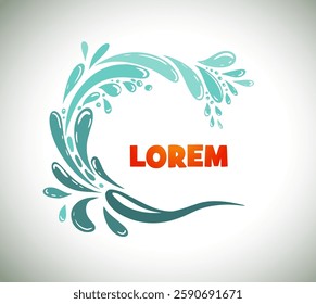 Logo sea abstraction. Hello summer . Not AI, Vector illustration.