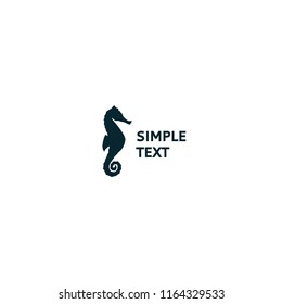 Logo sea horse vector. Sea horse logo on white background