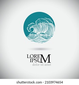 Logo sea wave. Vector illustration