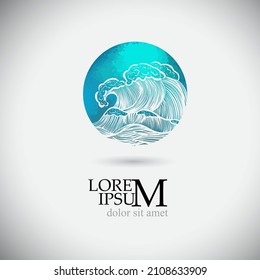 Logo sea wave. Vector illustration