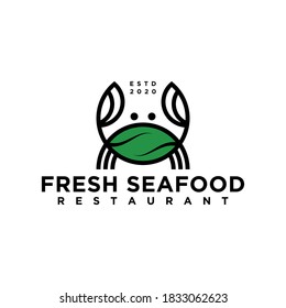 logo for seafood restaurant, crab health luxury logo template