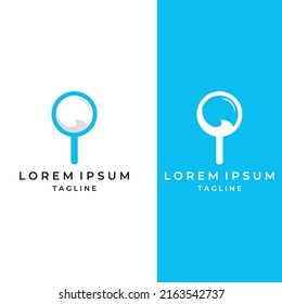 Suche oder Suche nach Logos, Suche nach Logos nach Kombination, Labor, Mond, Position, Scheck, Wellen und Sonne. Logo mit einfacher Bearbeitung.