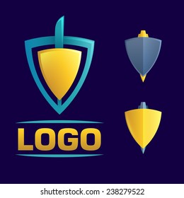 Logo security company with a shield