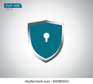 logo security company. vector lock shield for protection, illustration