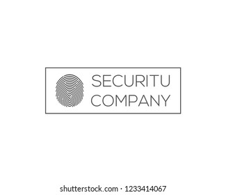 Logo of the security organization vector illustration. Clean background.
