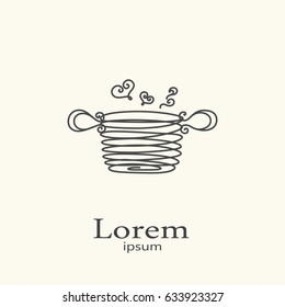 Logo series - kitchenware. EPS 10 Isolated object