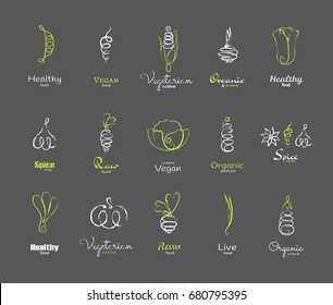 Logo series - Vegetables. EPS 10 Isolated object