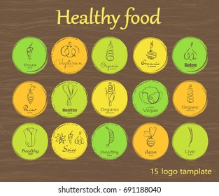 Logo series - Vegetables. EPS 10 Isolated object