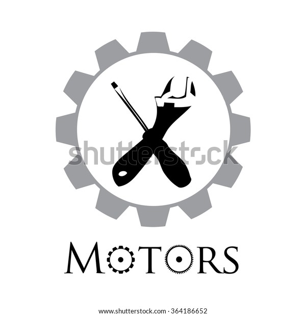 logo of service center for cars, motors and\
engines Vector\
Illustration