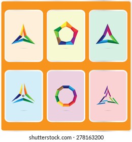 Logo set, abstract business icons