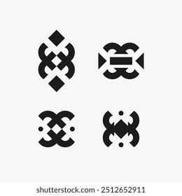 Logo Set Abstract Symbols Modern Pack Bold
