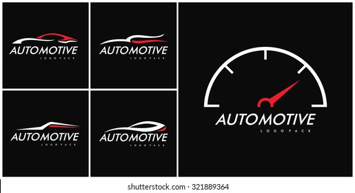 Logo Set Automotive Car with simple silhouette
you can change text with your text