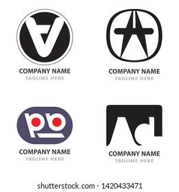 logo set bundle website graphic modern gradient creative logotype