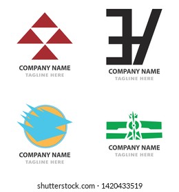 logo set bundle website graphic modern gradient creative logotype