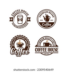Logo set coffee vintage design illustration
