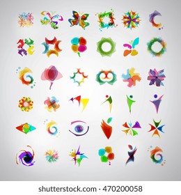 Logo Set. Collection of logo design concepts. Abstract SPA Health beauty logo template. Business abstract icon set. As sign, symbol, label, logo. Vector illustration.