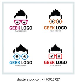 Logo set , Logo collection ,Geek logo design template ,Vector illustration