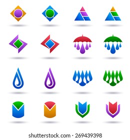 Logo set collection template, Abstract geometric business icon set, Vector illustration Eps 10