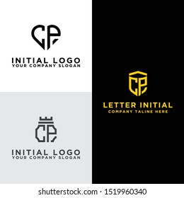 Logo Set CP modern graphic design, Inspirational logo design for all companies. -Vectors