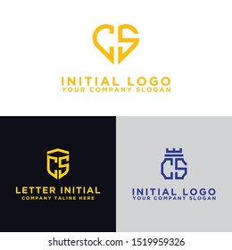 Logo Set CS modern graphic design, Inspirational logo design for all companies. -Vectors