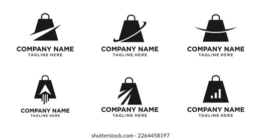 Logo-Set Design-Tasche-Symbol Vektorgrafik