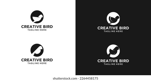 logo set design bird abstract icon vector inspiration