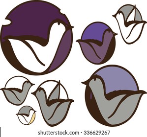 Logo set with a duck