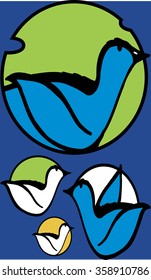 Logo set with a duck