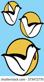 Logo set with a duck
