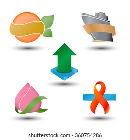 Logo set, set of icons color, vector