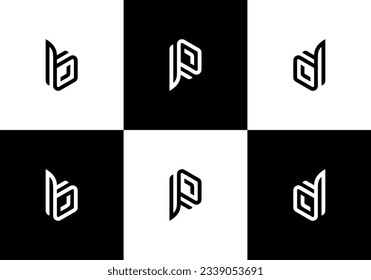 logo set letter bpd, simple modern	
