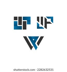 logo set of letter wp for development