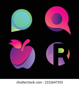 Logo set modern and creative branding idea collection for business company, simple logos, minimalist, abstract vector design, icon and brand identity