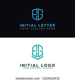 Logo Set EG modern graphic design, Inspirational logo design for all companies. -Vectors