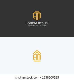 AM Logo Set modern graphic design, Inspirational logo design for all companies. -Vectors
