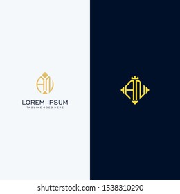 AN Logo Set modern graphic design, Inspirational logo design for all companies. -Vectors
