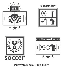 Logo set soccer