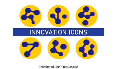 Logo-Set - Technologie, Biotechnologie, Techniksymbol und Symbol