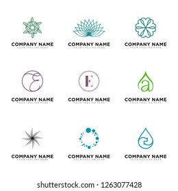 logo set for technology modern spa health care fashion