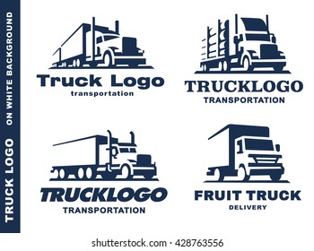 Logo set with truck and trailer.