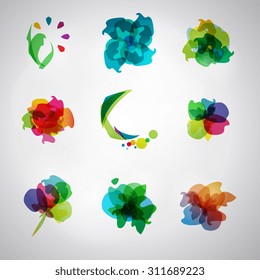 Logo Set. Vector. Abstract SPA Health beauty logo template. Abstract flower. Business abstract icon. As sign, symbol, web, label. logo. Vector illustration.