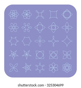 Logo set. Vector. Line.