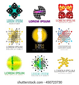 Logo set,logo collection,idea logo, creative logo design template, eco logo set, brain logo, vector logo template